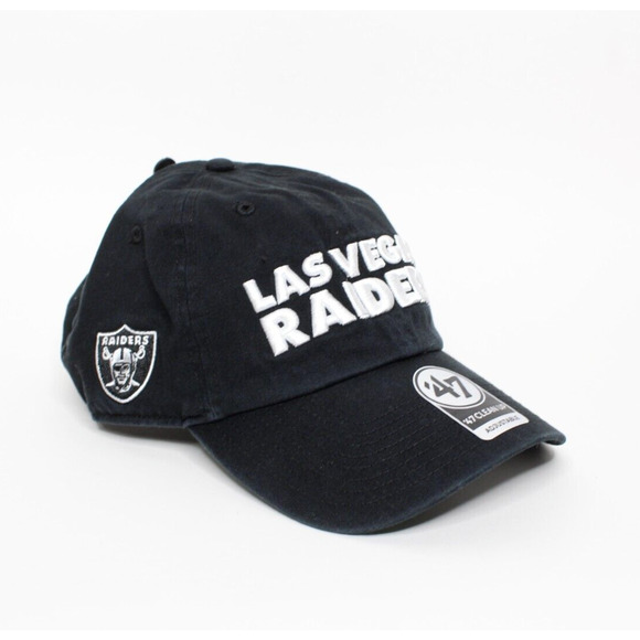 Las Vegas Raiders Cap NFL '47 Brand Black Clean Up Adjustable Hat OSFM - Picture 1 of 5